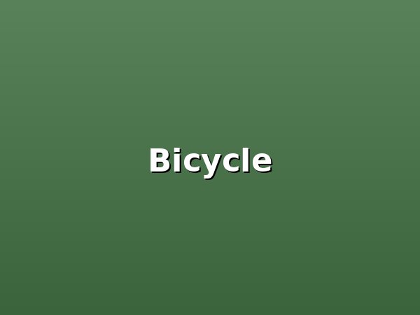 Bicycle on a road