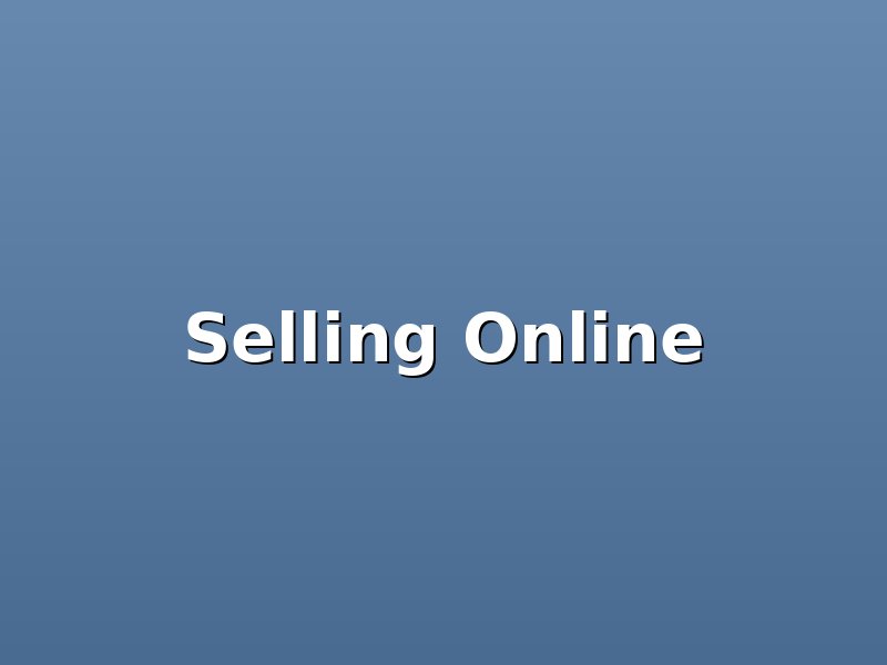 Person selling items online on a laptop