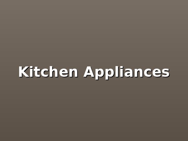 Modern kitchen appliances