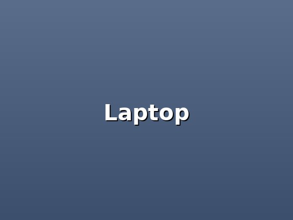 Laptop computer open on a table